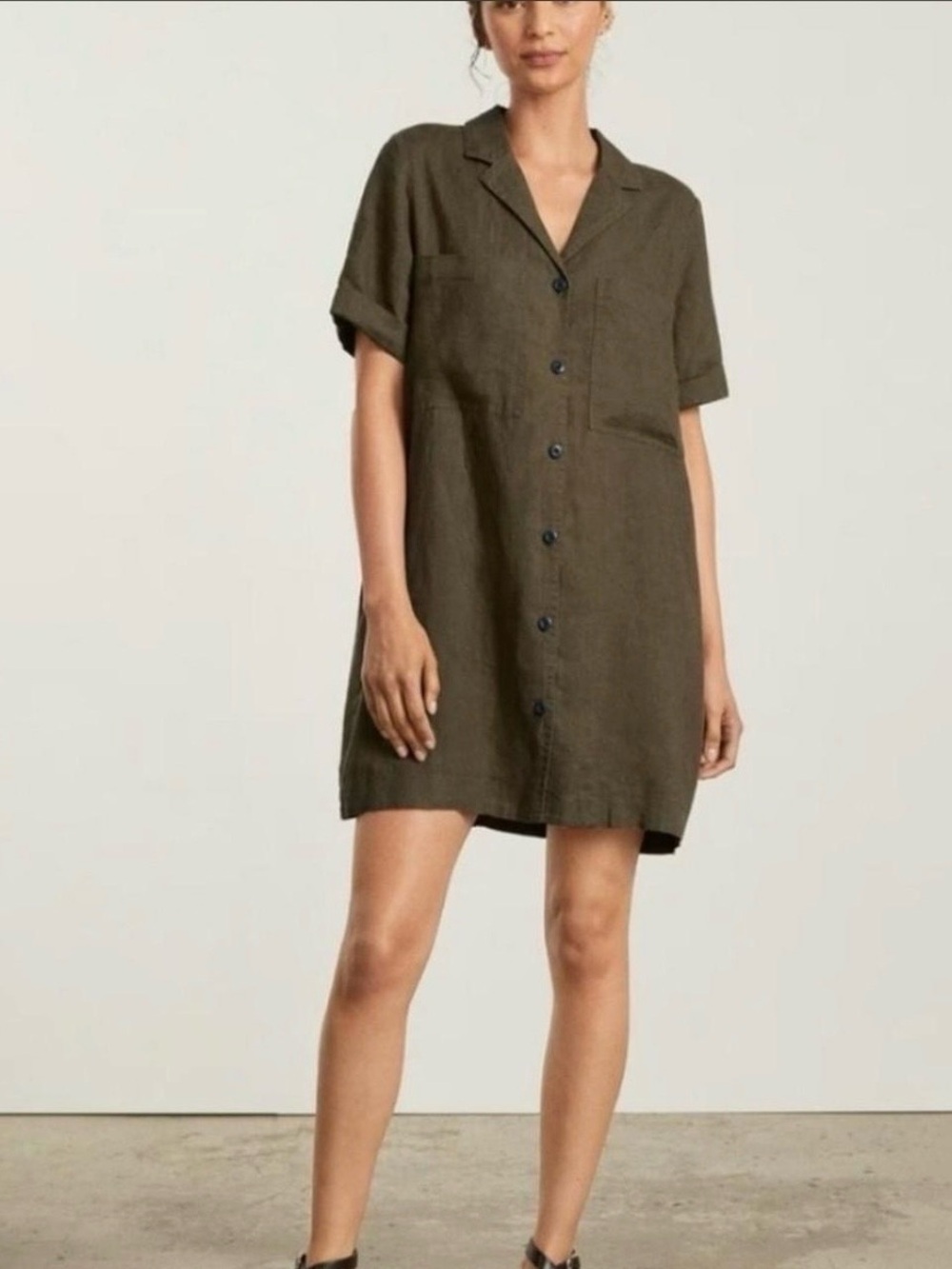 Everlane linen mini shirt dress, XS - Picture 1 of 5